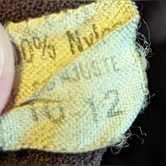 Brown Nylon Tights - Girls Size 10/12 - Picture 2 of 2